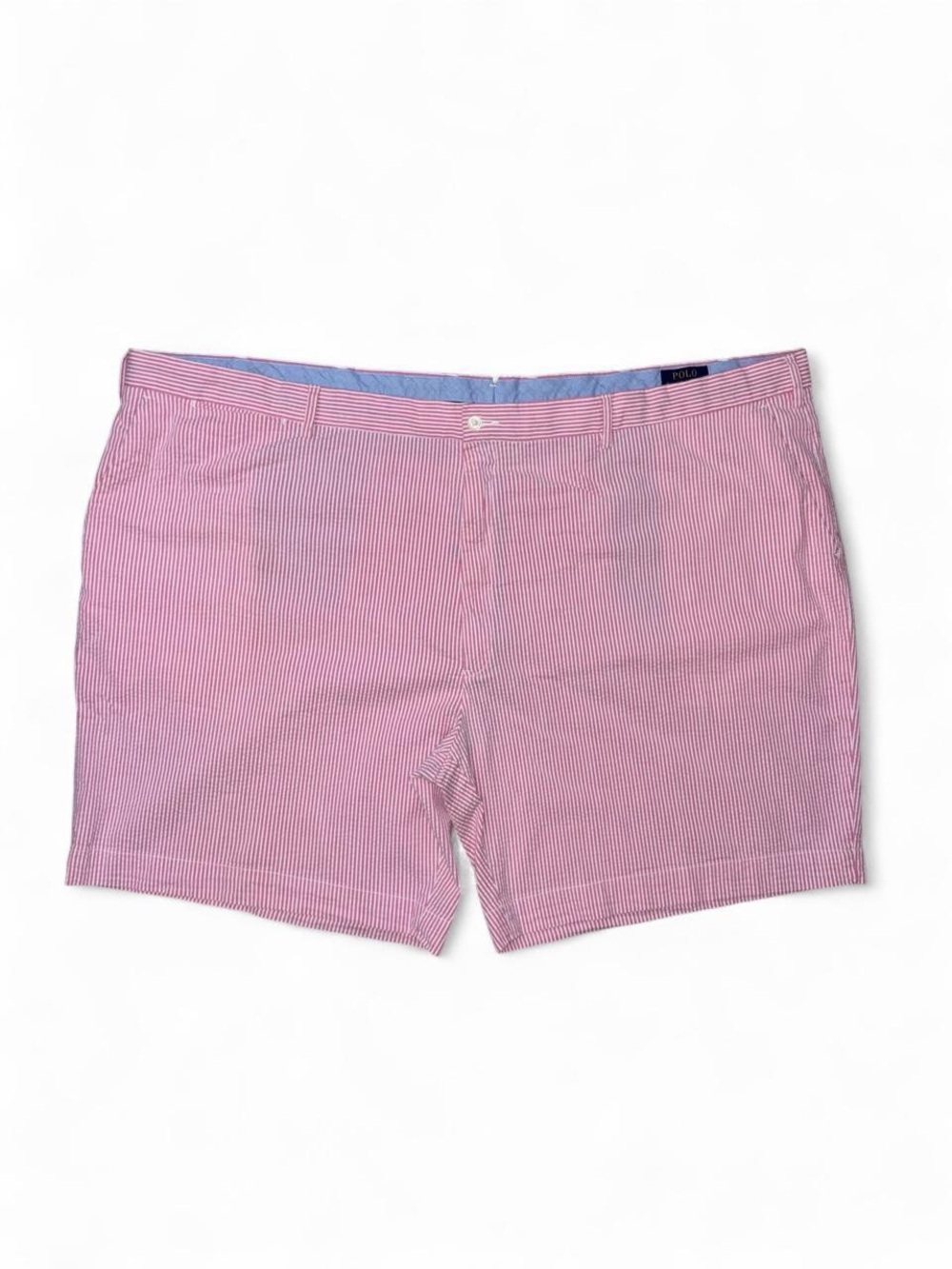 Polo Ralph Lauren Seersucker Pink Striped 9” Shorts Size 56 3X Preppy Ivy League
